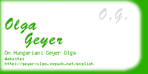 olga geyer business card